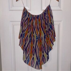 Colorful Patterned strapless top